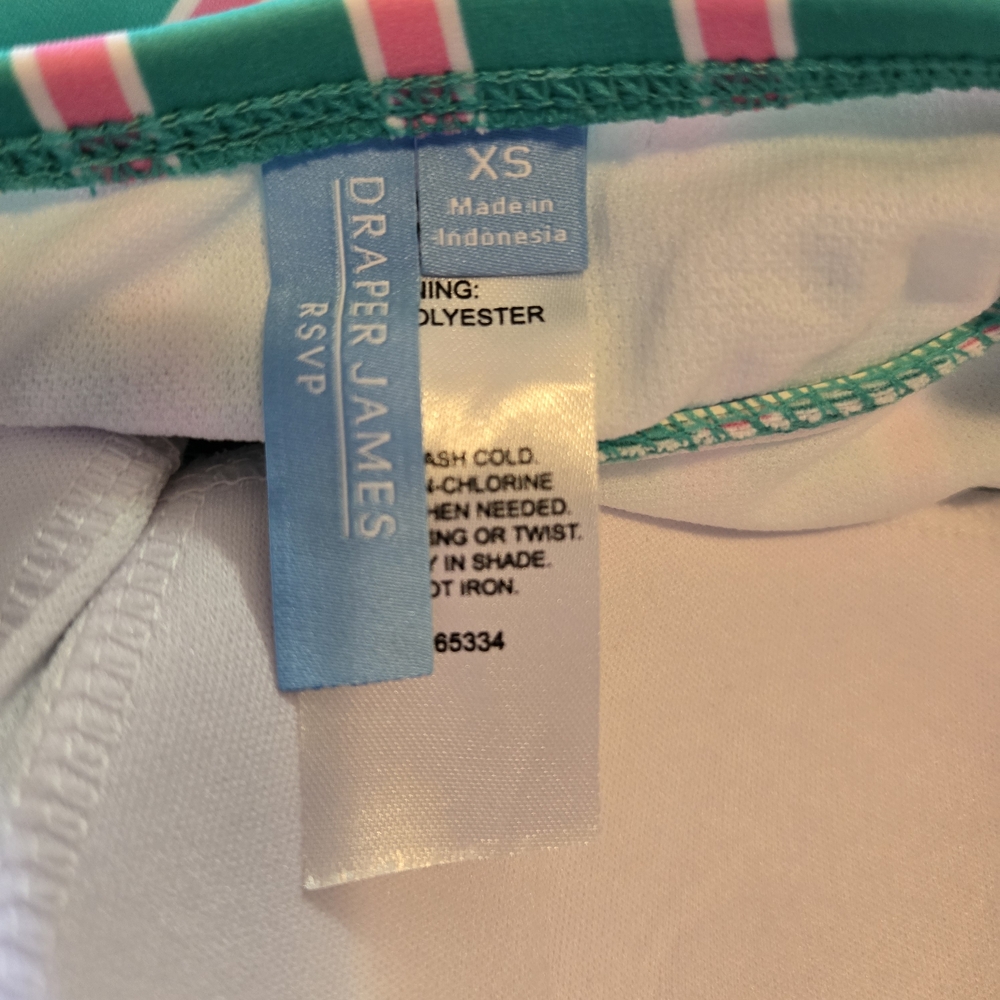 NWT Draper James Pink/Green One Piece w/ Sweetheart Knot Removable Strap - Picture 7 of 7